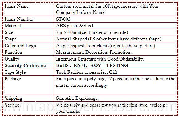 Perfect Quality Best Selling Abs Measuring Tape, 3M 5M 7.5M 8M 10M Plastic Promotional Stainless Steel Tape Measure